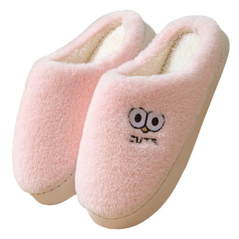 Зимние нескользящие плюшевые тапочки 2024 года – теплый хлопок для мужчин и женщин