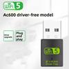 600Mbps Bluetooth 5.0 2 in1 Dongle Bluetooth BT+AC600 Wifi Network Adapter Dual Band WiFi Receiver Wireless Network Card