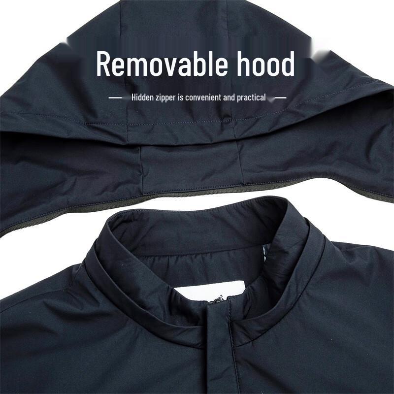 Dancing with Wolves Men's Detachable Hood Commuter Jacket