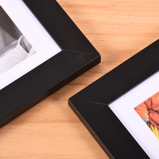 Деревянная фоторамка с 3 отверстиями для крепления на стену для домашнего офиса, горизонтальная