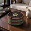 Round Nut Storage Box with Transparent Lid Compact for Tea Time