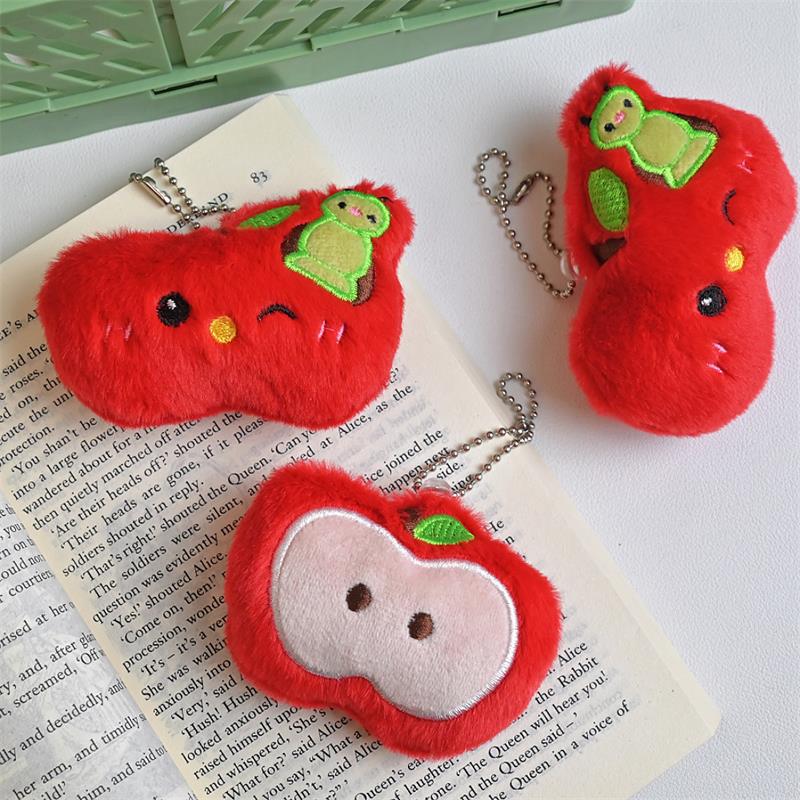 Милая плюшевая кукла-фрукт в виде яблока, мягкая игрушка, брелок, рюкзак, подвеска, сладкая сумка, подвесные украшения, автомобильные ключи, аксессуары, праздничные подарки