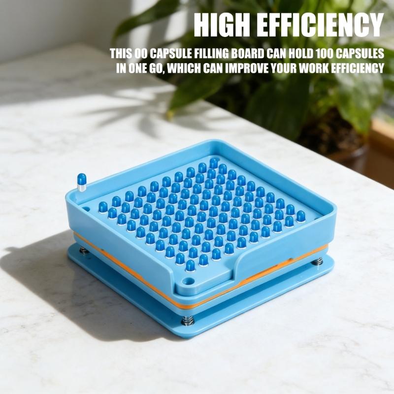 Premium Plastic Capsules Filler Set 100 Hole Capsules Filling Board Size 00 For Quick And Simple Operation