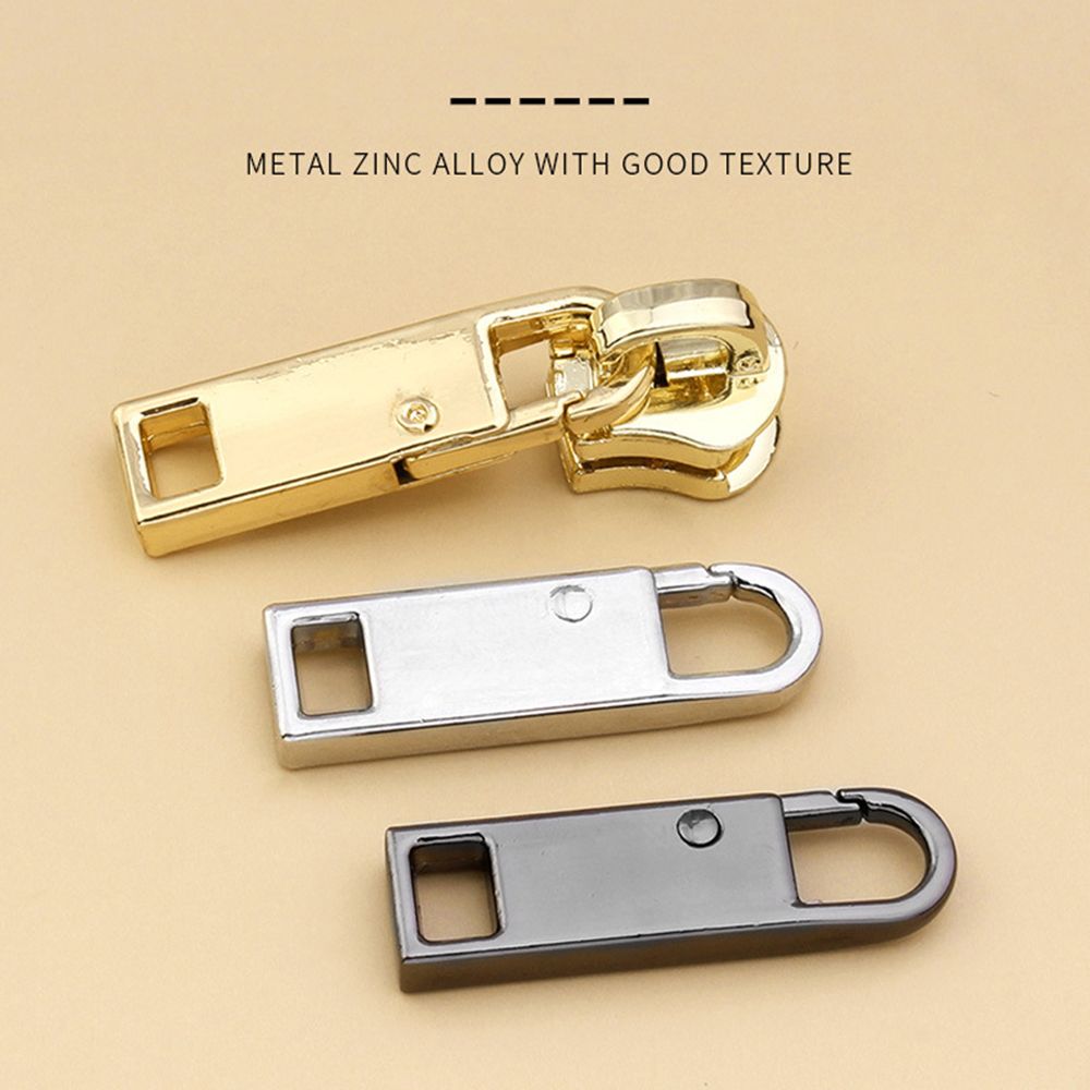 5pcs Replacement Detachable Sewing Kit Zipper Pull Metal Zip Zipper Slider Metal Zipper Head