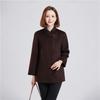 Fengxun Women's Embroidered Double-Faced Wool Coat