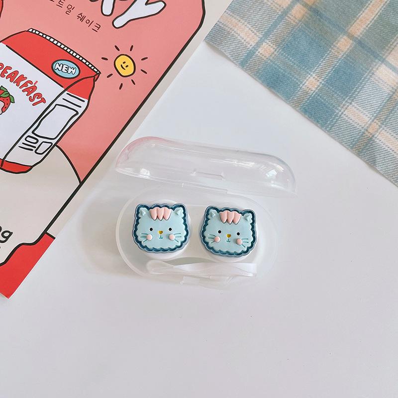 Чехол для контактных линз Новый чехол для контактных линз с пинцетом, набор присосок, портативный контейнер, коробка для контактных линз для женщин и мужчин