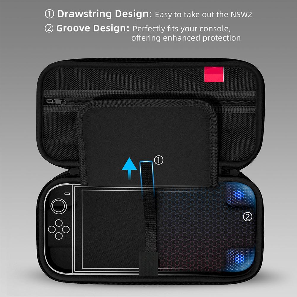Travel Carrying Case Shockproof Protective Case Hard Shell Pouch for Switch 2 Console & Accessories