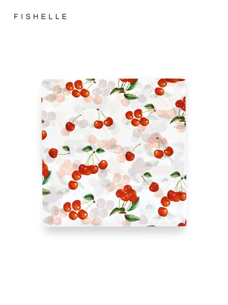 White Cherry 100% Natural Silk Scarf Women Square Scarves Crepe De Chine Silk Shawl Luxury Gift Headband Wrap Handkerchief