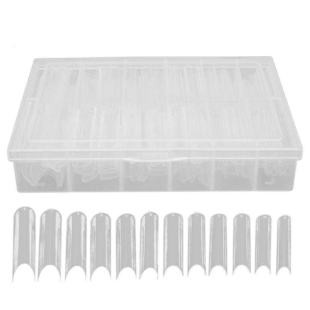 240 шт. Накладные типсы для ногтей Очень длинные Прозрачные Искусственные типсы для ногтей для домашнего DIY салонаПрозрачные