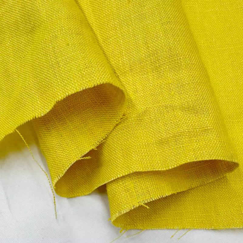 Чистая льняная ткань Стиранный лен Комфортная дышащая ткань для весны и лета DIY Платье Широкие брюки Легкая куртка Одежда