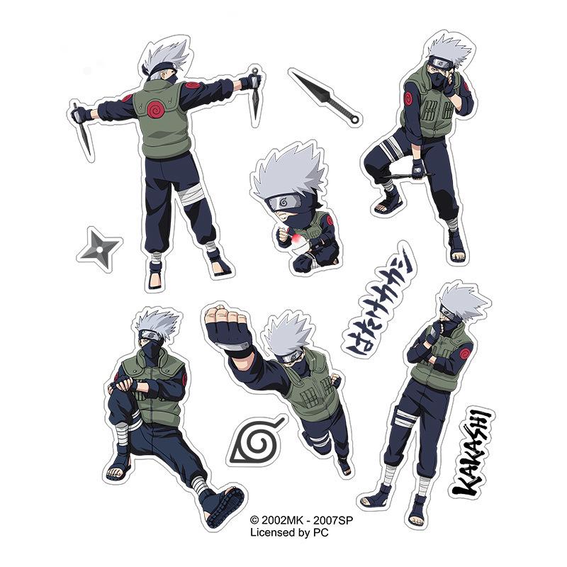 Водонепроницаемые многоразовые наклейки Naruto Акацуки и Какаши - Оригинальный товар
