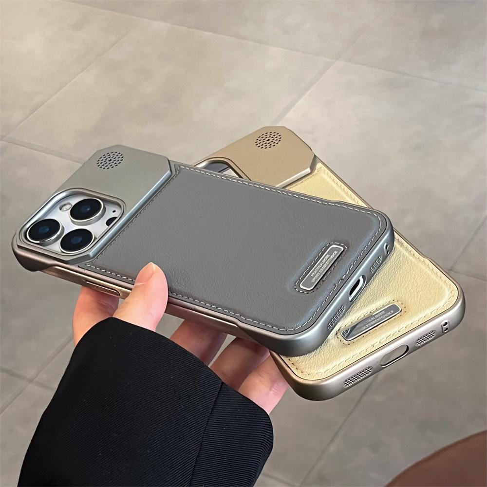 Премиальный кожаный безрамочный чехол для телефона с магнитом для iPhone 16 15 14 13 12 11 17 Pro Max Plus 16E Защитный чехол с покрытием Ароматный чехол