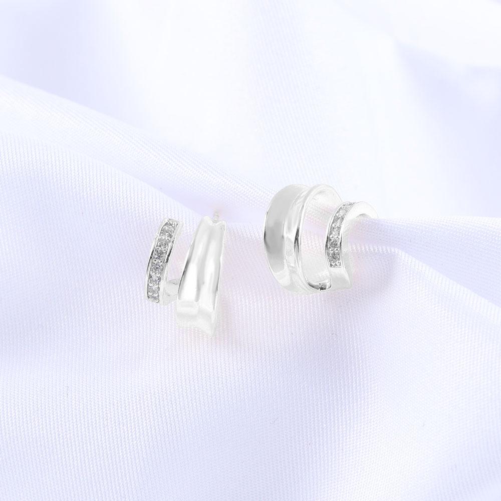 Двойной круг вечеринка подарок C-образные серьги серьги-гвоздики модные украшения корейский стиль серьги