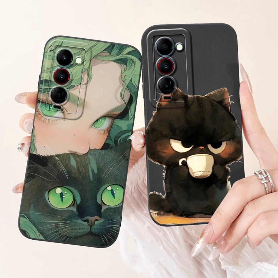 Для Tecno Camon 18 18i 18t 18 Premier Чехол Camon 18 P Чехлы для телефона Милый Мультяшный Роскошный Цветочный Рисунок Обложка Мягкий Силикон Чехол