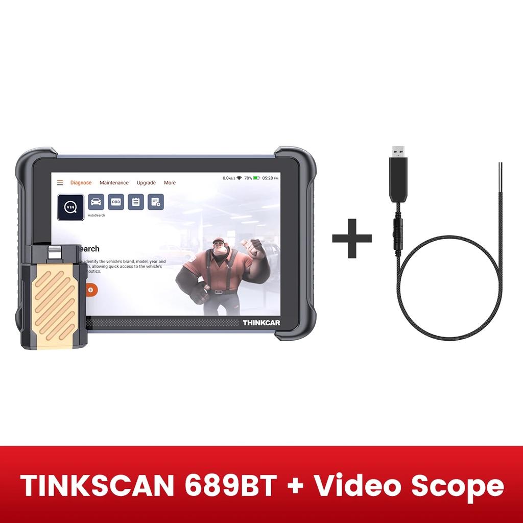 ASH1 THINKCAR THINKSCAN 689BT All System Car Diagnostic Tool ActiveTest ECU Coding OBD2 Scanner 34 Services CAN FD DoIP Scan Tool