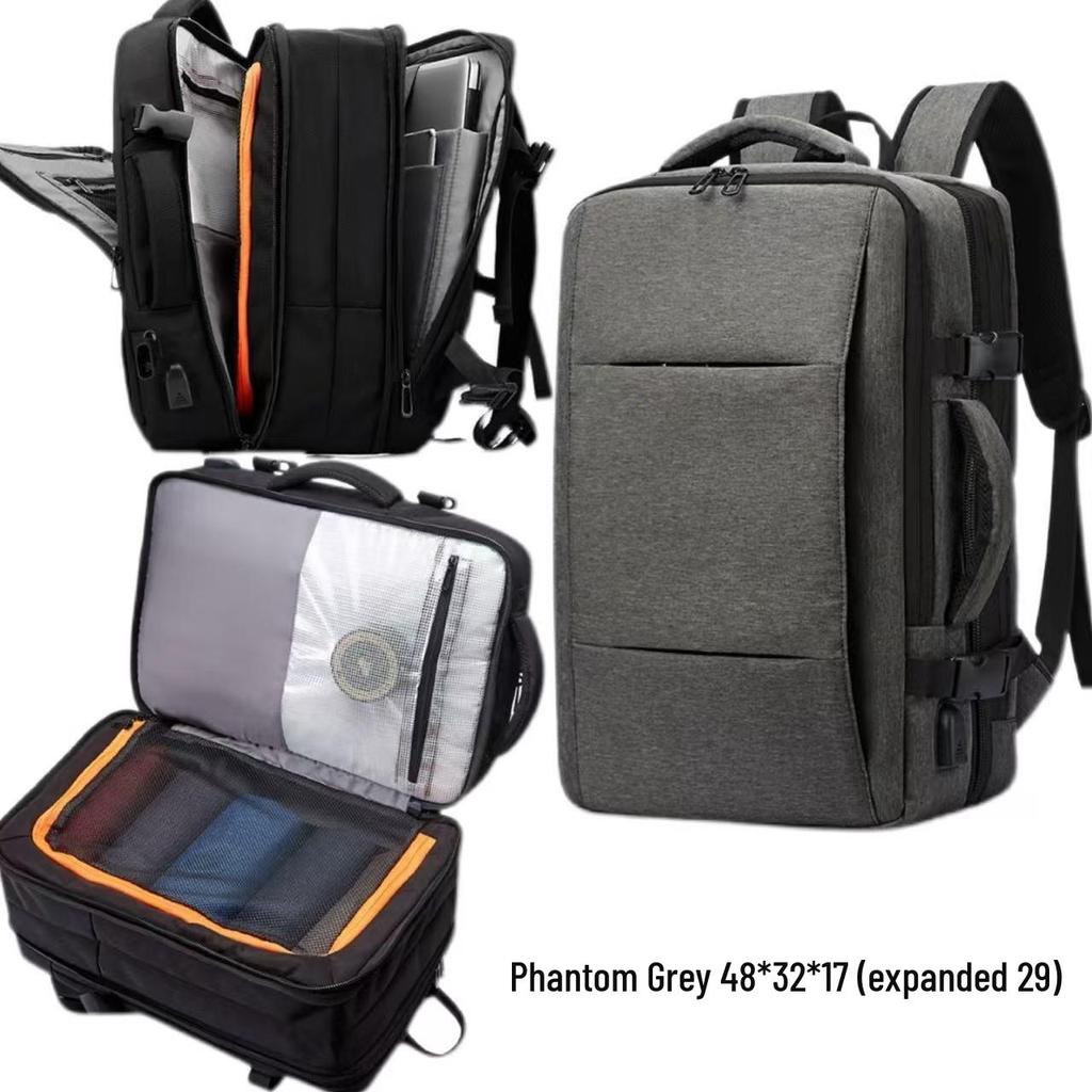 Расширяемый рюкзак для трансграничных путешествий большой вместимости, с разделением на мокрое/сухое и многофункциональным дизайном для бизнеса, школы и путешествий.