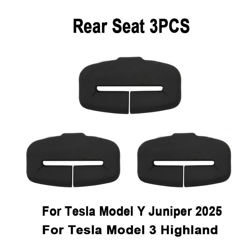 Для Tesla Model Y Juniper 2025 Чехол-протектор от царапин для ремня безопасности автомобиля Силиконовая накладка на пряжку ремня безопасности Аксессуары для нового Model3+