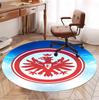 Eintracht Frankfurt Pattern Round Rug, Indoor/Outdoor Mat, for Picnic, Gameroom, Bedroom, Office, Living Room, Home Decor Carpet, Birthday Gift