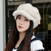 Женская кепка с утиным язычком, осень-зима, для людей среднего и пожилого возраста, утолщенная, теплая, с бриллиантами, 2025, новая защита ушей, восьмиугольная, модная, повседневная кепка