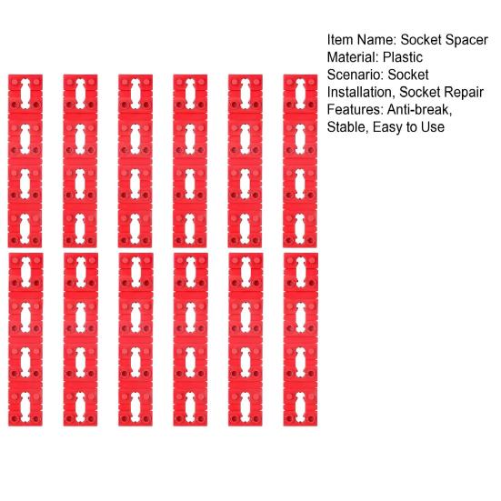 48 шт., распорки для розеток, электрический настенный выключатель, пластиковые прокладки, удлинители розеток, штабелируемые розетки, прокладки