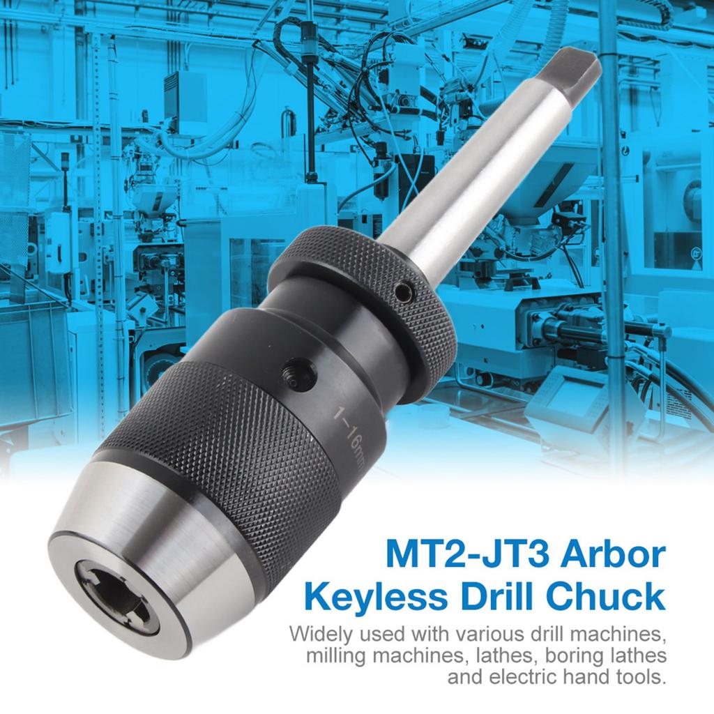 Патрон для сверлильного станка самозажимной без ключа, емкость 1-16 мм, сталь 45#, с конусом Морзе MT2-JT3
