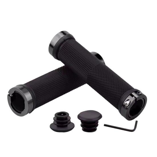 1 пара чехлов на ручки велосипеда с заглушками, инструмент-отвертка, нескользящая резина, алюминиевый сплав, для MTB, шоссейного, горного велосипеда