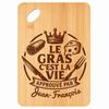Planche À Découper / Plateau Apéro - PLANETEE - Jean-François Gras C'est La Vie - Bambou 30x20x1 Cm - Trou 24 Mm - Lavage Main