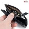 Короткие кошельки из натуральной кожи RFID, сумка-держатель для карт, портативный маленький кошелек из воловьей кожи на молнии для денег, кошелек для денег для мужчин и женщин, чехол для наушников