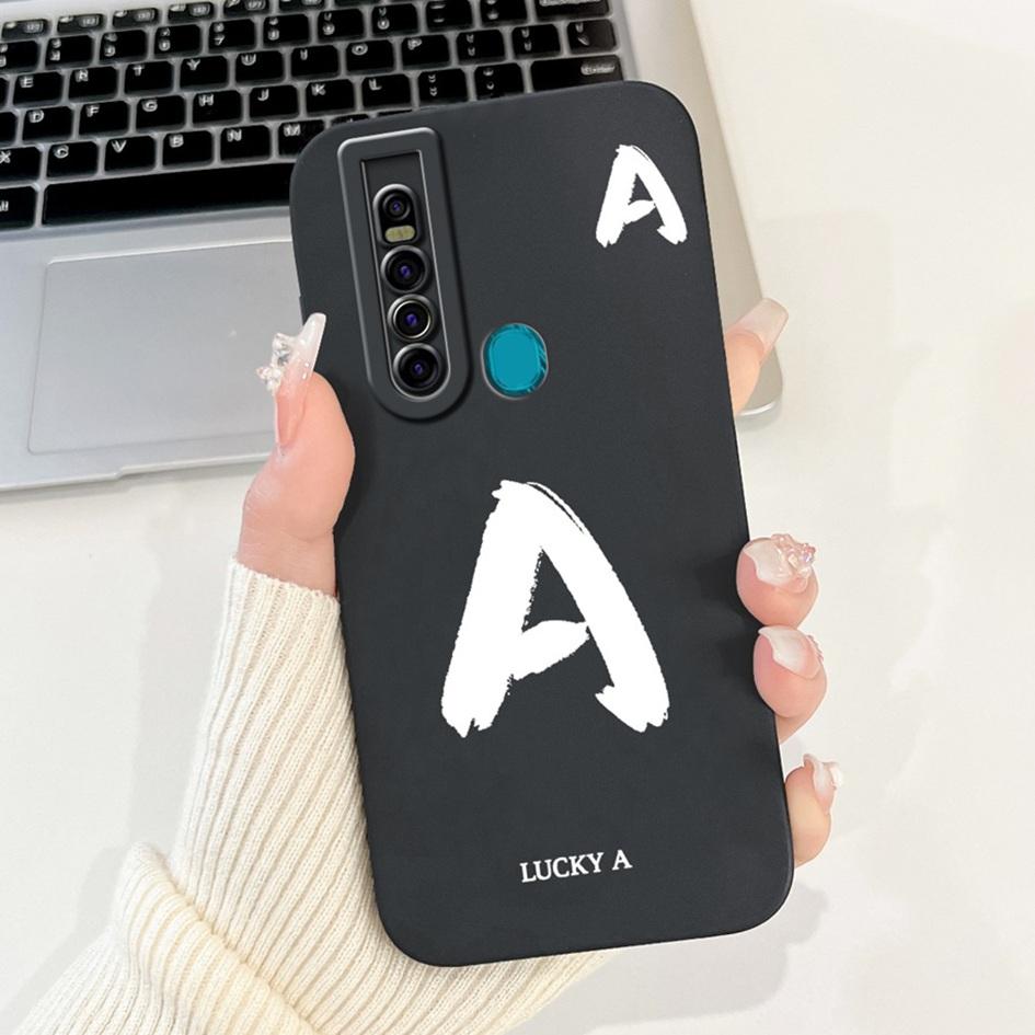 For Tecno Camon 15 Pro Case CD8 Luxury A Z Initial Letters Soft Silicone Bumper For Tecno Camon 15 Premier Camon15 Air CD6 Shell