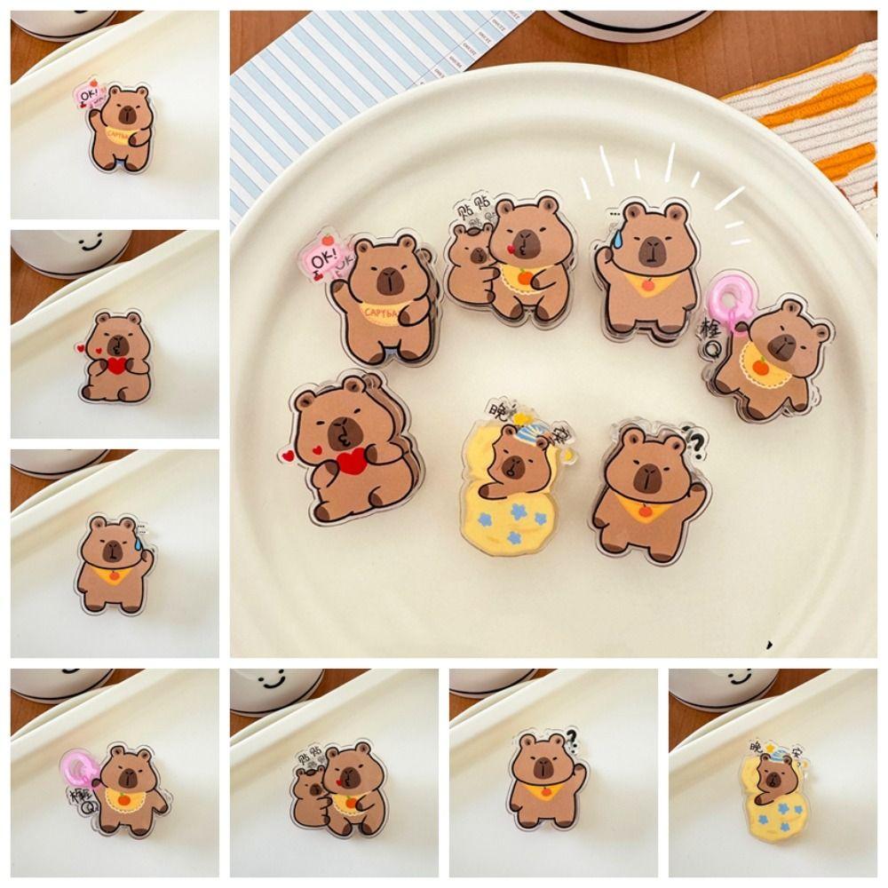 Creative Cute Paper Clip Lovely Binding Sealing Clamp Photo Clip Capybara Acrylic Clip Student