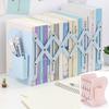 Retractable Bookshelf with Pen Holder and Bookshelf, Integrated Desktop Book Storage Rack, Baffle Book Clip