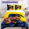 2pac rapper Printed 3PCS Bedding Set Soft Breathable Duvet Cover Pillowcases Set Washable Bedroom Decor Home Gift