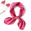 Simple Solid Color Scarf Female Imitation Silk Small Square Scarf 70Cm Basic Style With Shirt Professional Scarf Tied Hair