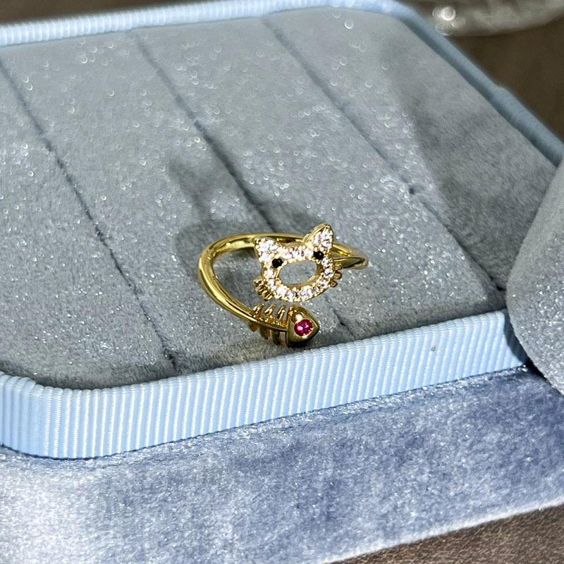 2026 Old Money Wind Exquisite Micro-inlaid Zircon Butterfly Flower Opening Ring Women's Light Luxury Geometric Stacking Wearing Versatile Niche Ring