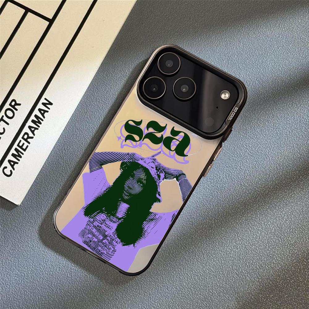 Чехол для телефона Saturn Singer S-SZA для iPhone 17 16 15 14 13 12 11 Pro Max Air Матовый Лазерный Аврора Ударопрочный Funda