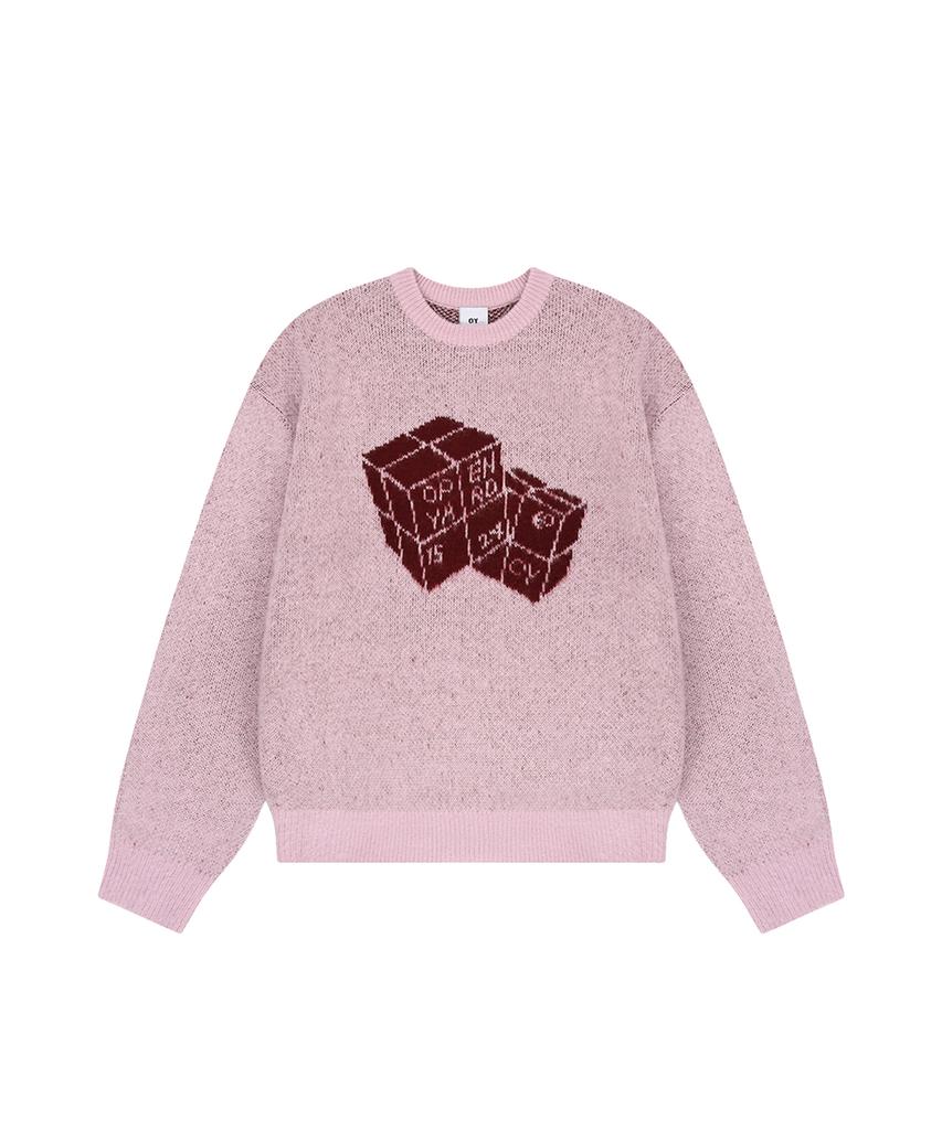 OHY Hairy Dual Cube Knit - Pink