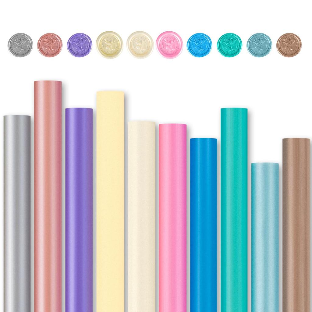 10 шт./уп. Стержни для восковой печати, 10 цветов Стержни из сургуча для клеевого пистолета для штампа Письмо Конверт Свадебное приглашение Письмо, Конверт