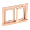 1/12 Dollhouse Miniature Wood 2 Pane Window Frame Diy Furniture Accessory