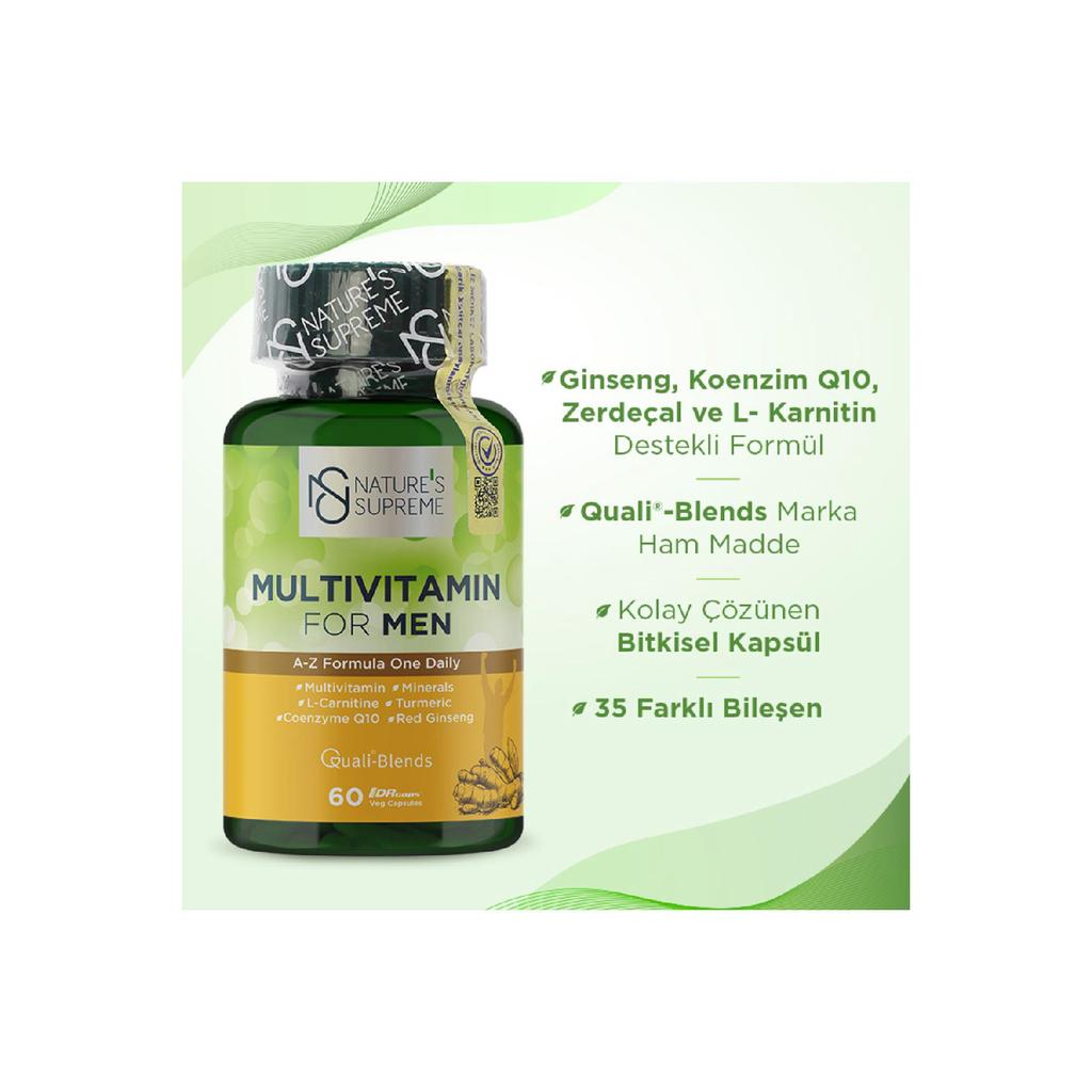 Мультивитамины для мужчин, 60 капсул, без вкуса