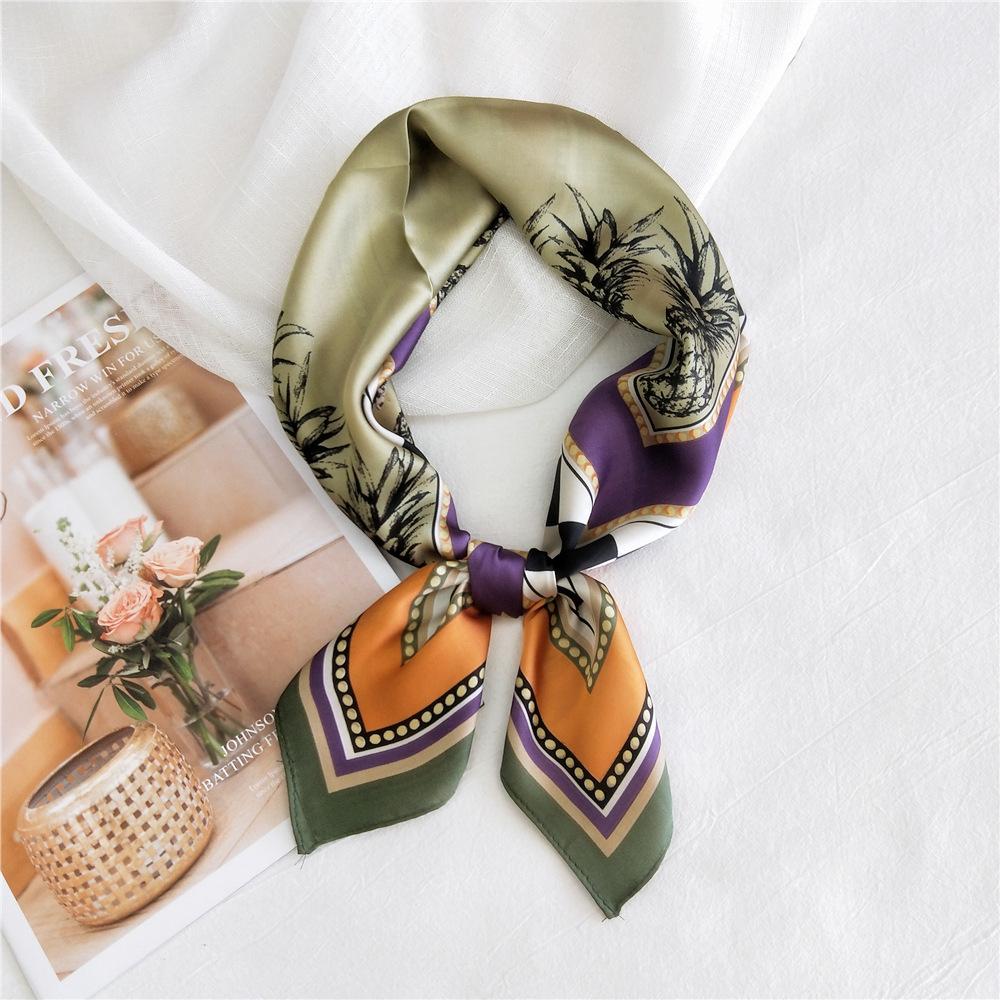 Fashion Decoration Scarf Hairband Tie Hair 70 Small Square Scarf Silk Scarf Women'S Spring And Autumn Versatile Small Scarf Professional Scarf