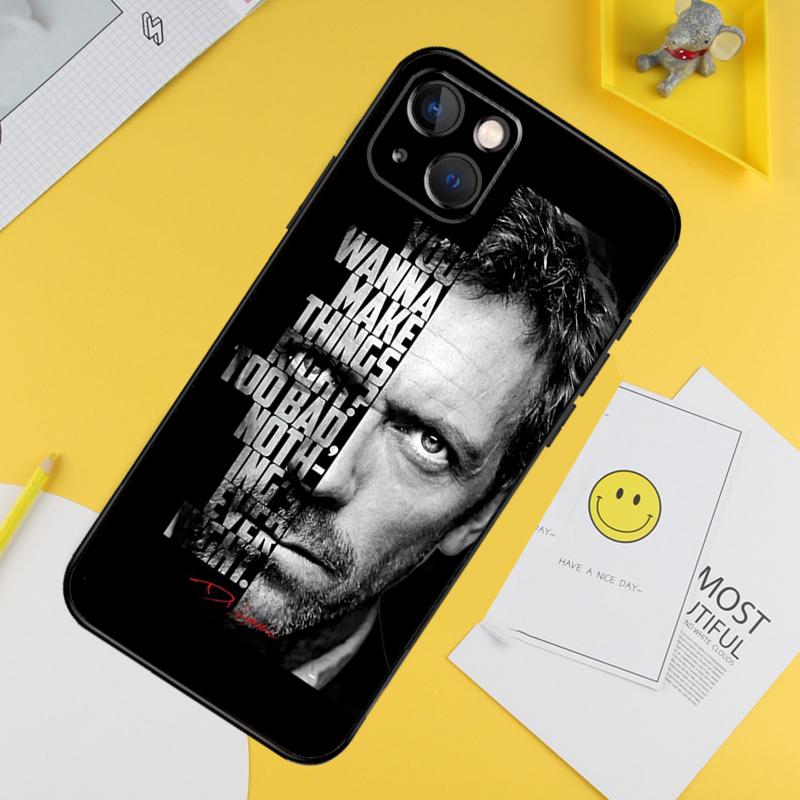 Кейс для телефона Dr House Хью Лори Таблетки Для iPhone 15 Pro 16 Pro 13 12 Mini 11 14 Pro Max XR 16 15 Plus 16e Чехол Coque