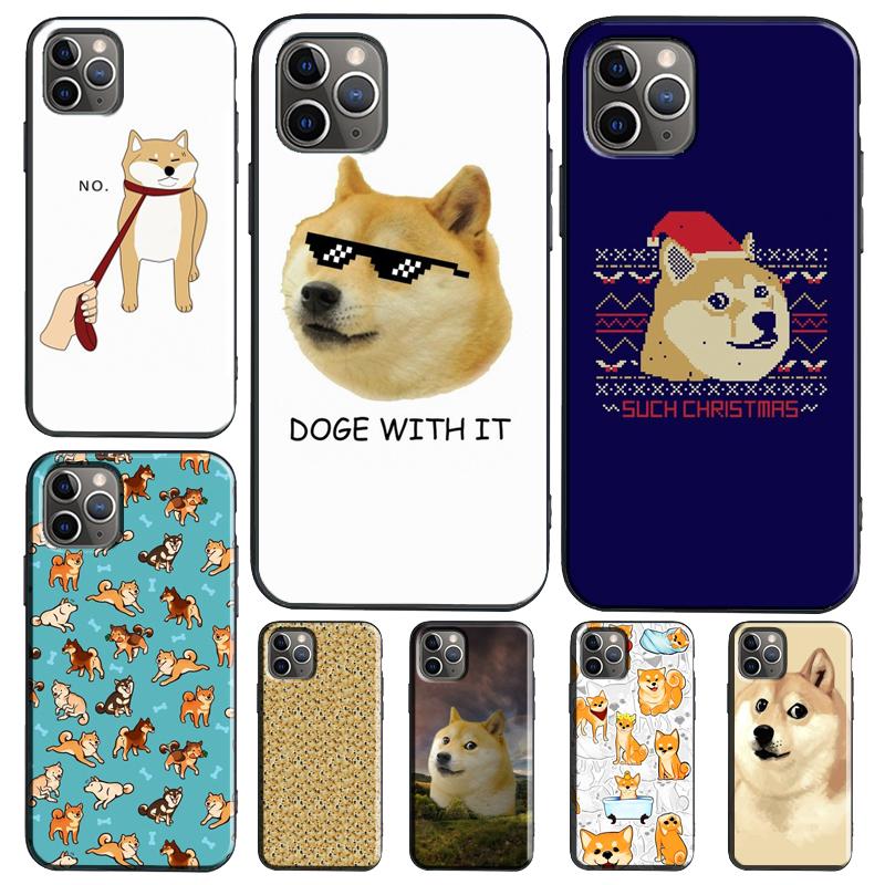 DOGE MEME Shiba Inu Dog Phone Case For iPhone 16 14 13 12 11 15 Pro Max 12 13 mini XR 15 16 Plus 16e Cover Coque