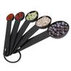 5-Piece Heavy Duty Round Measuring Spoons Set Accurate Measurement Markings Nesting Convenience Easy Clean Ideal Dry Liquid