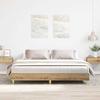 VidaXL Bed Frames Without Mattress Artisan Oak 200x200 Cm, Bedroom Furniture, Slatted Base, Double Bed, Bed, Bed Frame, 3328707