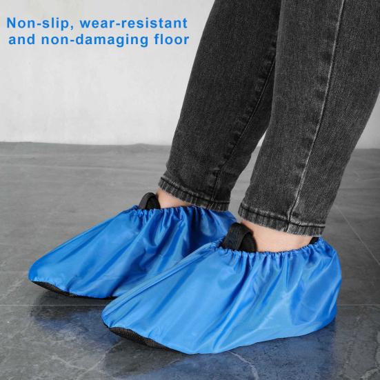 1 Pair Waterproof Shoe Covers Reusable Foldable Not-Slip Rain Boot Covers Wear Resistant Shoe Protector Overshoes