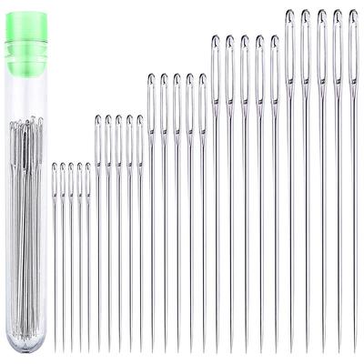 25 игл из нержавеющей стали с большим ушком для вышивания