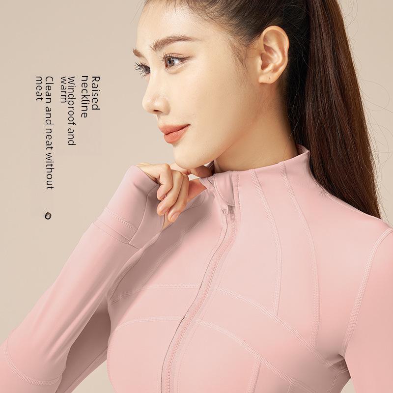 Женская облегающая куртка для йоги Juyitang телесного цвета