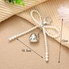 Fashion Pearls Beaded Bowknot Keychain Pendant Decoration Bag Backpack Charm
