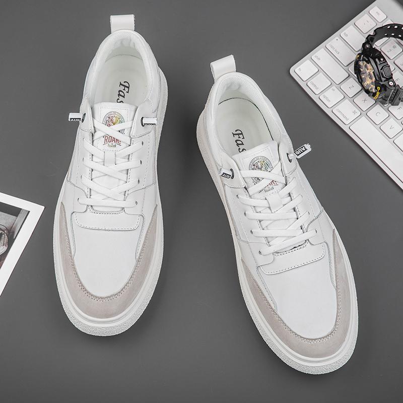 Мужская повседневная обувь из натуральной кожи, модный дизайн, универсальная обувь на плоской подошве, спортивная повседневная обувь, мягкая подошва, удобная