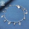 925 Sterling Silver AAA Zircon Clover Bracelet Jewelry